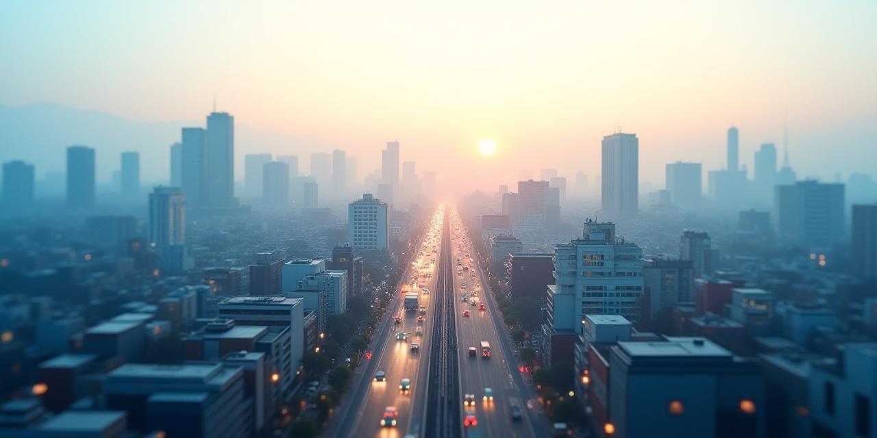 東京都の物流拠点を象徴する朝の街並み
